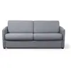 Image de Canapé convertible express 3 places agathe en tissu - matelas 13cm - gris clair, couchage 140x190cm