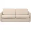Image de Canapé convertible express 3 places agathe en tissu - matelas 13cm - beige, couchage 140x190cm