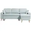 Image de Canapé d'angle maria scandinave réversible et convertible - bleu clair
