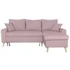 Image de Canapé dangle MARIA SCANDINAVE Réversible et convertible Avec Coffre en Tissu - Vieux rose - L227 x 148 x 95cm - LOUNGITUDE