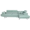 Image de Canapé dangle droit 5 places RIO convertible avec coffre en tissu - Bleu clair - L271 x P192 x H70cm - LOUNGITUDE