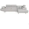 Image de Canapé dangle droit 5 places RIO convertible avec coffre en tissu - Gris perle - L271 x P192 x H70cm - LOUNGITUDE