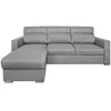 Image de Canapé dangle 4 places KEI réversible convertible en tissu - Gris clair - L242 x P177 x H95cm - LOUNGITUDE