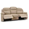Image de Canapé de relaxation électrique 3 places en tissu BONA - Beige - L211 x 90 x 100cm - LOUNGITUDE