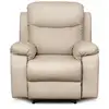 Image de Fauteuil de relaxation manuel bona en tissu imitation cuir - beige