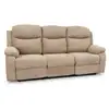 Image de Canapé de relaxation manuel 3 places en tissu bona - beige