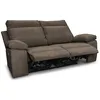 Image de Canapé de relaxation électrique 2 places en tissu HOUDA - Taupe - L173 x 93 x 105cm - LOUNGITUDE