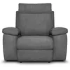Image de Fauteuil de relaxation électrique HOUDA en tissu - Gris - L110 x 93 x 105cm - LOUNGITUDE