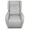 Image de Fauteuil de relaxation lise électrique et releveur en tissu imitation cuir - gris clair