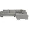 Image de Canapé dangle droit XXL BELAMI 6 places en tissu - Gris clair - L303 x 228 x 86cm - LOUNGITUDE
