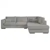 Image de Canapé d'angle xxl belami en tissu - gris clair, angle droit