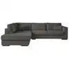 Image de Canapé d'angle xxl belami en tissu - gris foncé, angle gauche