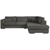 Image de Canapé dangle droit XXL BELAMI 6 places en tissu - Gris foncé - L303 x 228 x 86cm - LOUNGITUDE