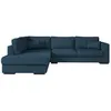 Image de Canapé dangle gauche XXL 6 places BELAMI en tissu - Bleu pétrole - L303 x 228 x 86cm - LOUNGITUDE