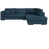 Image de Canapé dangle droit XXL BELAMI 6 places en tissu - Bleu pétrole - L303 x 228 x 86cm - LOUNGITUDE