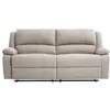 Image de Canapé relax manuel 3 places avec 2 assises XXL LEO en tissu - Beige - L193 x P93 x H96cm - LOUNGITUDE