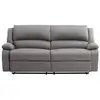 Image de Relaxxo - canapé relax manuel 3 places avec 2 assises xxl leo en microfibre - gris