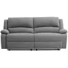 Image de Relaxxo - canapé relax manuel 3 places avec 2 assises xxl leo en tissu - gris clair