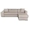 Image de Canapé d'angle elona convertible en tissu - beige - angle droit