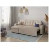 Image de Marius - canapé d'angle convertible réversible en tissu - beige