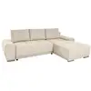 Image de Cassandra - canapé d'angle convertible avec coffre en tissu - beige - angle droit