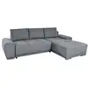 Image de Cassandra - canapé d'angle convertible avec coffre en tissu - gris - angle droit