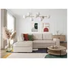 Image de Canapé dangle gauche 3 places convertible ADEN avec coffre en tissu - Beige - L246 x P174 x H96cm - LOUNGITUDE