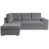 Image de Canapé dangle gauche 3 places convertible ADEN avec coffre en tissu - Gris - L246 x P174 x H96cm - LOUNGITUDE