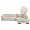 Image de Canapé dangle droit BELAMI XXL 6 places en velours côtelé - Beige - L303 x P228 x H86cm - LOUNGITUDE