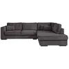 Image de Canapé dangle droit BELAMI XXL 6 places en velours côtelé - Gris foncé - L303 x P228 x H86cm - LOUNGITUDE