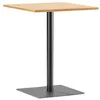 Image de Table à manger carrée TRAKT avec plateau finition chêne et pieds en métal noir - 60x60 cm - Bois