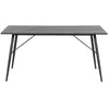 Image de Table à manger PAYTON avec pieds métal noir - 160x90 cm