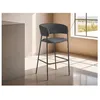 Image de Lot de 2 tabourets de bar BOLD en velours côtelé avec pieds noirs - Gris foncé