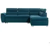 Image de Canapé dangle droit convertible PAOLA 4 places avec coffre en tissu - Bleu - L261 x P198 x H80cm - LOUNGITUDE