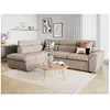 Image de Canapé dangle gauche convertible PAOLA 4 places avec coffre en tissu - Beige - L261 x P198 x H80cm - LOUNGITUDE