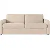 Image de Canapé convertible express 3 places agathe en velours côtelé - matelas 13cm - beige - 140x190cm AGATHE