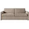 Image de Canapé convertible express 3 places AGATHE 140x190cm en velours côtelé - Taupe - Matelas 13cm - L178 x P96 x H88cm - LOUNGITUDE