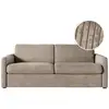 Image de Canapé convertible express 3 places agathe en velours côtelé - matelas 13cm - taupe - 140x190cm AGATHE