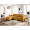 Image de Canapé dangle gauche 4 places FUJI XL convertible avec coffre en velours côtelé - Jaune - L262 x P157 x H83cm - LOUNGITUDE