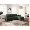 Image de Canapé dangle droit 4 places FUJI XL convertible avec coffre en velours côtelé - Vert foncé - L262 x P157 x H83cm - LOUNGITUDE
