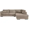 Image de Canapé dangle droit BELAMI XXL 6 places en velours côtelé - Taupe - L303 x P228 x H86cm - LOUNGITUDE