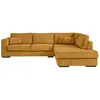 Image de Canapé dangle droit BELAMI XXL 6 places en velours côtelé - Jaune - L303 x P228 x H86cm - LOUNGITUDE