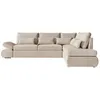 Image de Canapé dangle 4 places réversible SEBASTIAN convertible avec coffre en velours côtelé - Beige - L267 x P200 x H90cm - LOUNGITUDE