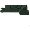 Image de Canapé dangle 4 pl réversible SEBASTIAN convertible avec coffre en velours côtelé - Vert foncé - L267 x P200 x H90cm - LOUNGITUDE