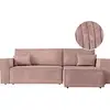 Image de Clarisse - canapé d'angle convertible réversible avec coffre en velours côtelé - vieux rose CLARISSE