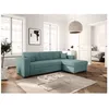 Image de Canapé dangle droit 4 places FUJI XL convertible avec coffre en velours côtelé - Bleu clair - L262 x P157 x H83cm - LOUNGITUDE