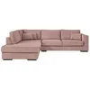 Image de Canapé dangle gauche BELAMI XXL 6 places en velours côtelé - Vieux rose - L303 x P228 x H86cm - LOUNGITUDE