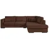 Image de Canapé dangle droit BELAMI XXL 6 places en velours côtelé - Marron - L303 x P228 x H86cm - LOUNGITUDE