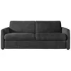 Image de Canapé convertible express 3 places AGATHE 140x190cm en velours côtelé - Gris foncé - Matelas 13cm - L178 x P96 x H88cm - LOUNGITUDE