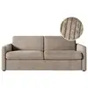 Image de Canapé convertible express 3 places agathe en velours côtelé - matelas 13cm - taupe - 160x190cm AGATHE